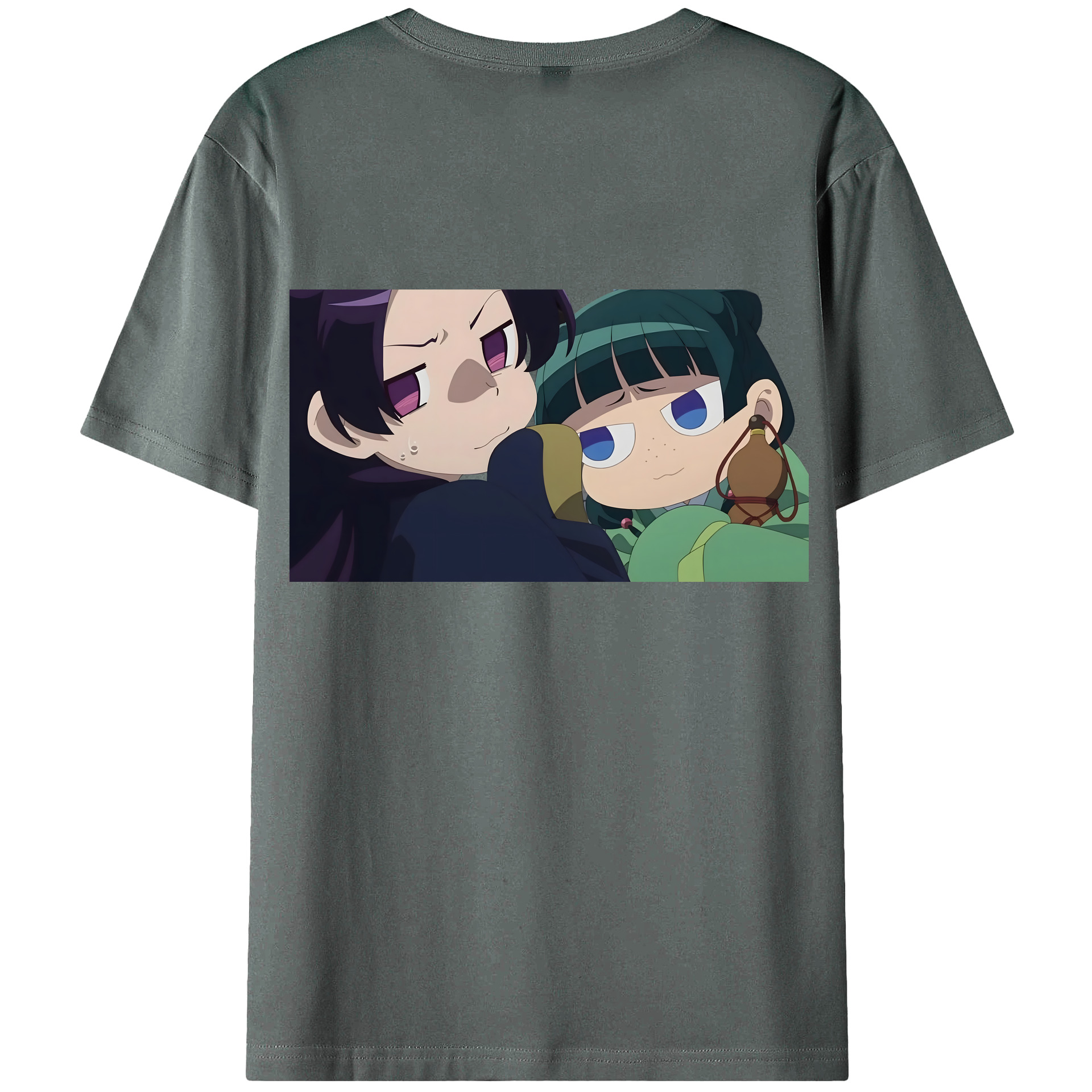 （画像用） 薬屋のひとりごと The Apothecary Diaries 綿100％ メンズ半袖Tシャツ（バックプリント） 通気性
